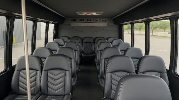 Interior of Charter Bus Company Johnson City's 15 Passenger Minibus in Johnson City
