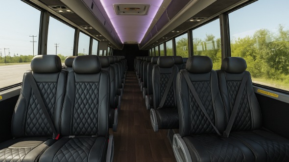 Interior of Charter Bus Company Clarksville's 25 Passenger Mini bus in Clarksville