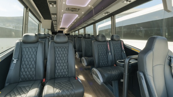 Interior of Charter Bus Company Johnson City's 28 Passenger Mini bus in Johnson City