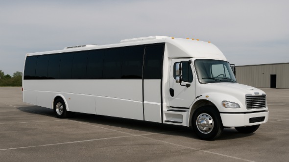 Exterior of Charter Bus Company Johnson City's 28 Passenger Mini bus in Johnson City