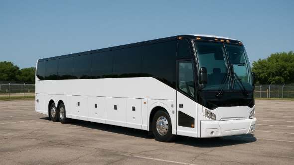 Exterior of Charter Bus Company Johnson City's 50 Passenger Charter Bus in Johnson City