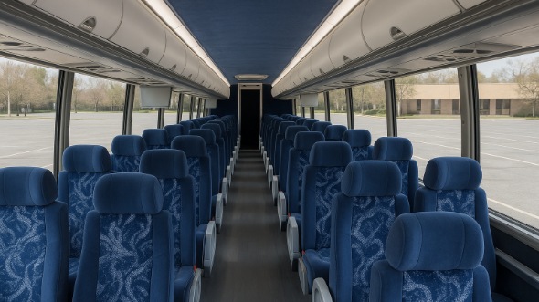 johnson city 54 passenger charter bus inside