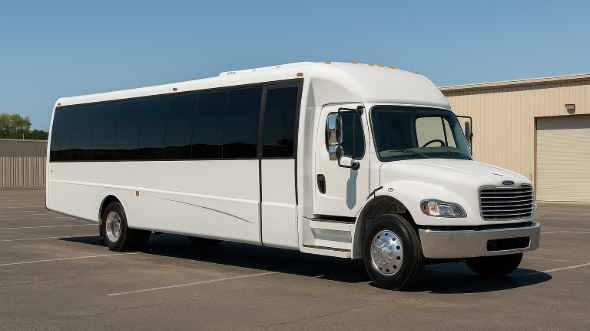 Exterior of Charter Bus Company Hendersonville's Party Bus in Hendersonville
