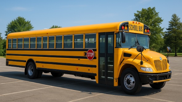 Exterior of Charter Bus Company Johnson City's School Bus in Johnson City