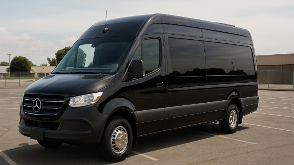 Exterior of Charter Bus Company Johnson City's Sprinter Van Rental With Driver in Johnson City